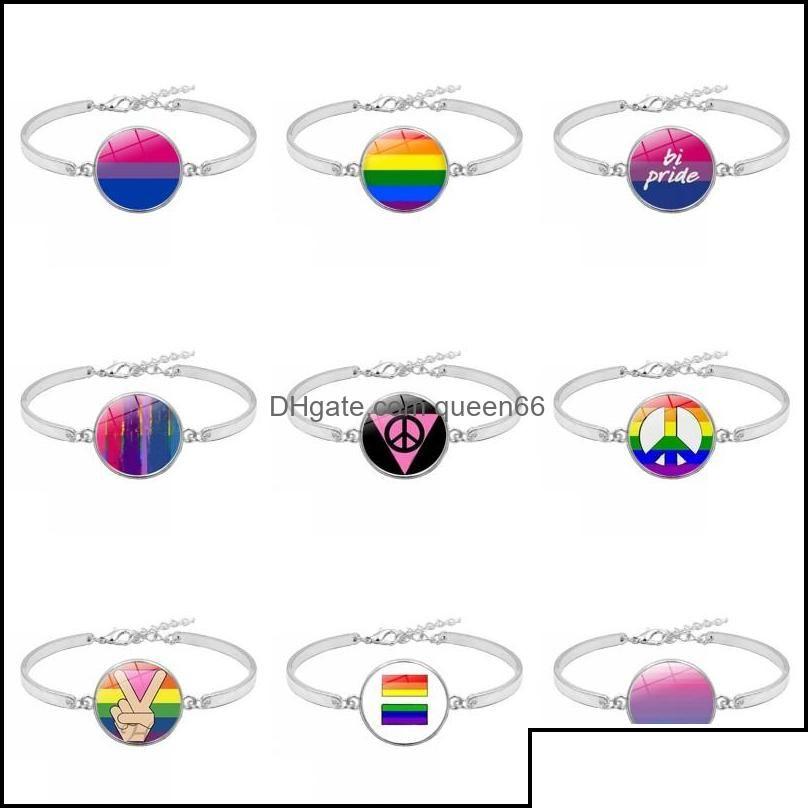 Charm Bracelets Gay Lesbian Pride Rainbow Sign Bangle For Wome Mens Round Glass Bracelet Fashion Friendship Lgbt Jewelry In Bk 288 G Dhsq1
Charm Bracelets Gay Lesbian Pride Rainbow Sign Bangle For Wome Mens Round Glass Bracelet Fashion Friendship Lgbt Jewelry In Bk 288 G Dhsq1