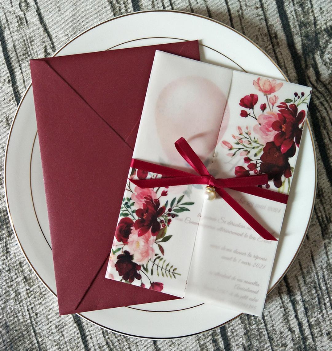 New Burgundy Personalized Print Translucent Wedding Invitation with Rhinestone Ribbon and Pearl Envelope DIY Vellum Wrap Quinceane7628222, White
New Burgundy Personalized Print Translucent Wedding Invitation with Rhinestone Ribbon and Pearl Envelope DIY Vellum Wrap Quinceane7628222, White