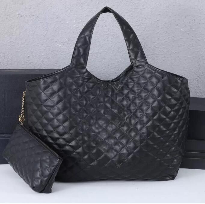 Fashion Shopping Bags Luxury Bag Genuine Leather Check Women Handbag Designer shoulder Tote Top, Black
Fashion Shopping Bags Luxury Bag Genuine Leather Check Women Handbag Designer shoulder Tote Top, Black