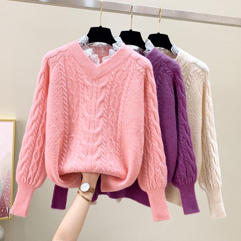 Women's Sweaters Pink Lace Stitch Sweet Korean Style Fashion Pullovers For Women'S Ladies Autumn Winter 2023 Clothing Sweater Tops
Women's Sweaters Pink Lace Stitch Sweet Korean Style Fashion Pullovers For Women'S Ladies Autumn Winter 2023 Clothing Sweater Tops