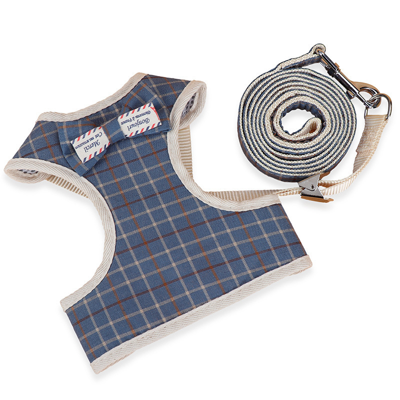 Spot wholesale Korean version bow pet chest strap vest type cat dog traction rope