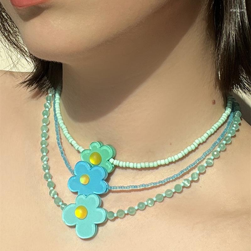 Chains Bohemia Acrylic Blue Series Fashion Flower Pendant Beading Necklace For Girl Women Choker Gift Summer Jewellery Ins
Chains Bohemia Acrylic Blue Series Fashion Flower Pendant Beading Necklace For Girl Women Choker Gift Summer Jewellery Ins