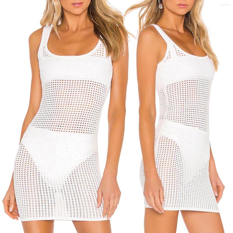 Women' Swimwear Women Summer Sexy Solid Color Hollow Sleeveless Tank Top Beach Cover Up Dress Stick For Face, White
Women' Swimwear Women Summer Sexy Solid Color Hollow Sleeveless Tank Top Beach Cover Up Dress Stick For Face, White
