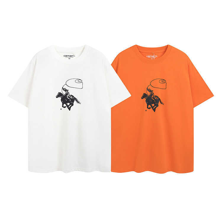 Fashion Men' and Women' T-shirt Tooling Brand Carhart New Summer Outerwear Outdoor Horse Riding Rope Print Short Sleeve Youth Cx5u, White
Fashion Men' and Women' T-shirt Tooling Brand Carhart New Summer Outerwear Outdoor Horse Riding Rope Print Short Sleeve Youth Cx5u, White
