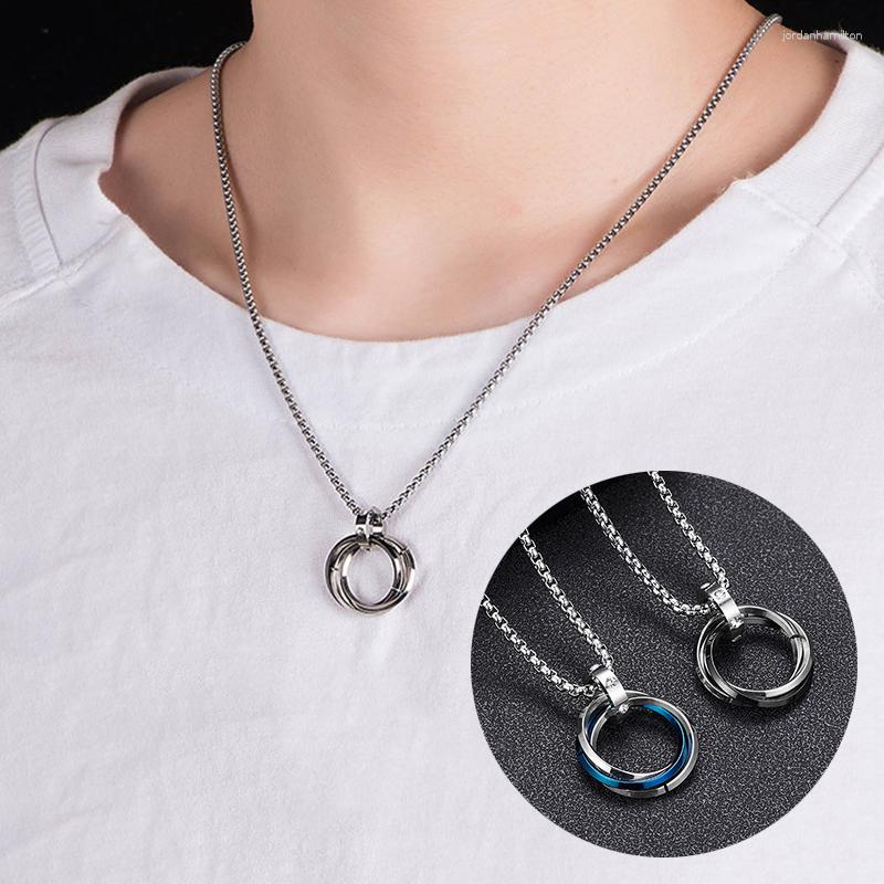 Pendant Necklaces Three-ring Necklace Men's Trendy Sweater Chain Couple Clavicle Steel Personality Accessories
Pendant Necklaces Three-ring Necklace Men's Trendy Sweater Chain Couple Clavicle Steel Personality Accessories