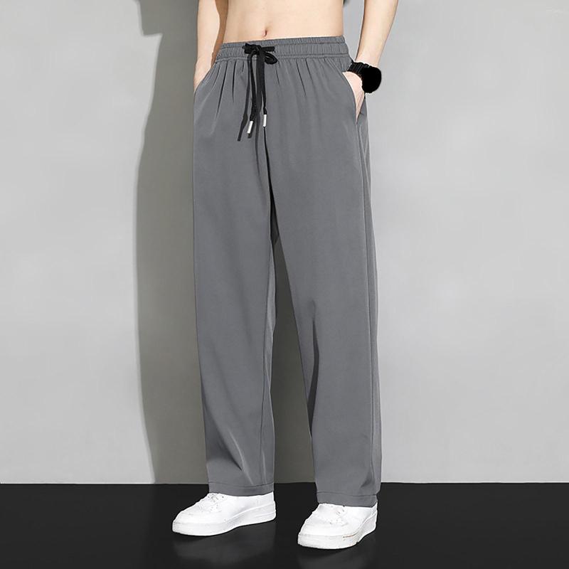 Men's Pants High Quality Casual Men Elastic Waist Solid Sweatpants Ice Silk Trousers Quick-Drying Sports Pantalones Para Hombres, Dark gray
Men's Pants High Quality Casual Men Elastic Waist Solid Sweatpants Ice Silk Trousers Quick-Drying Sports Pantalones Para Hombres, Dark gray