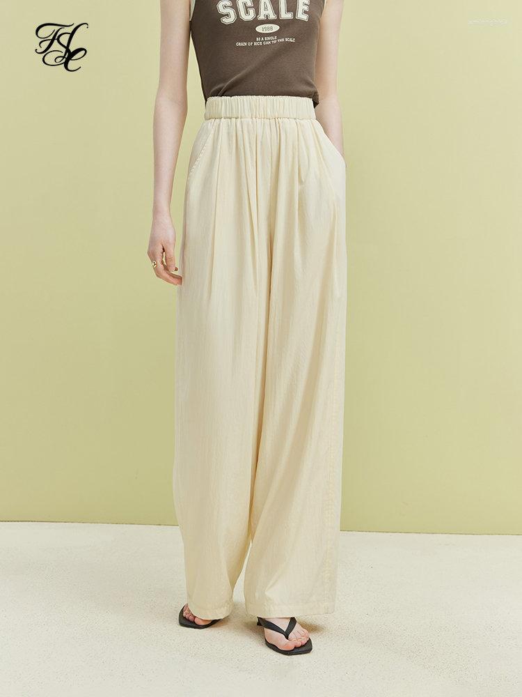 Women' Pants FSLE Elastic Waist Casual Summer Commuting Trousers 62.6% Lyocell Women Solid Wide Leg Trouser 2023 Thin Full Length Pant, Beige
Women' Pants FSLE Elastic Waist Casual Summer Commuting Trousers 62.6% Lyocell Women Solid Wide Leg Trouser 2023 Thin Full Length Pant, Beige