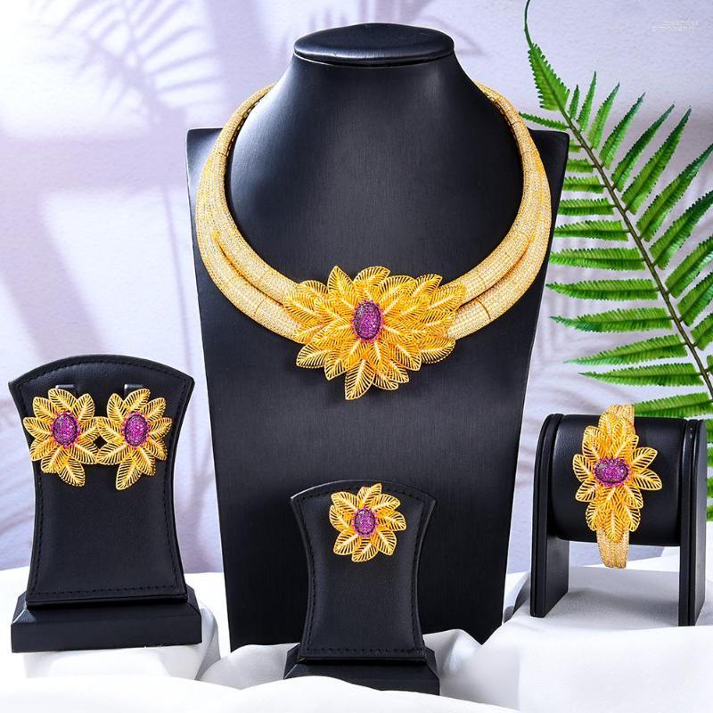 Necklace Earrings Set Kellybola 4PCS Luxury Pendant Bangle Ring Full Crystal Nigerian Wedding Gift High Quality, Picture shown
Necklace Earrings Set Kellybola 4PCS Luxury Pendant Bangle Ring Full Crystal Nigerian Wedding Gift High Quality, Picture shown