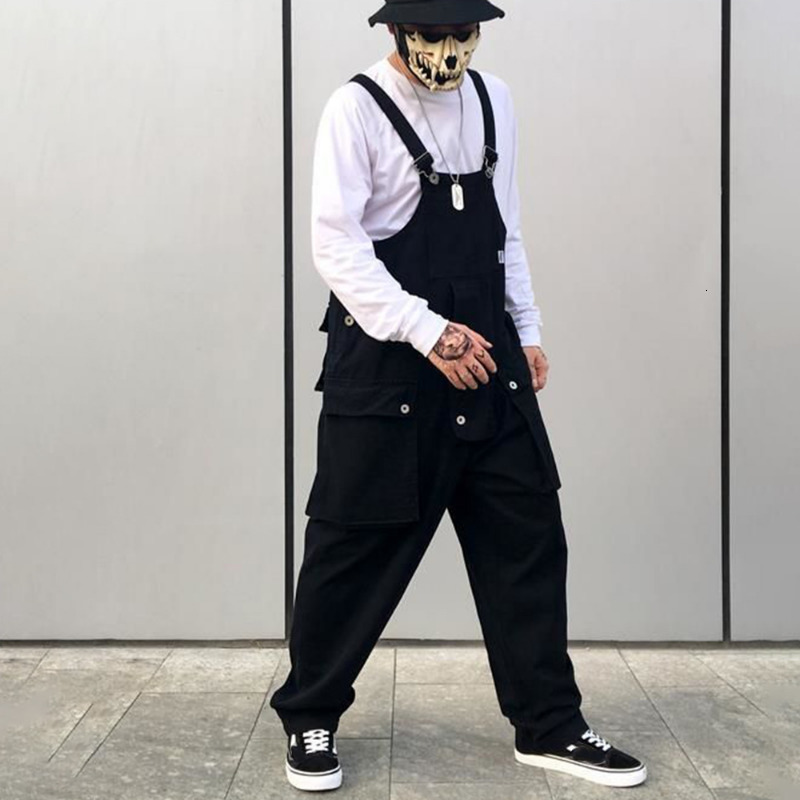 Men's Jeans Men Denim Overalls Loose Baggy Street Hip Hop Japanese Style MultiPocket Streetwear Work Trousers Cargo Jumpsuit 230628