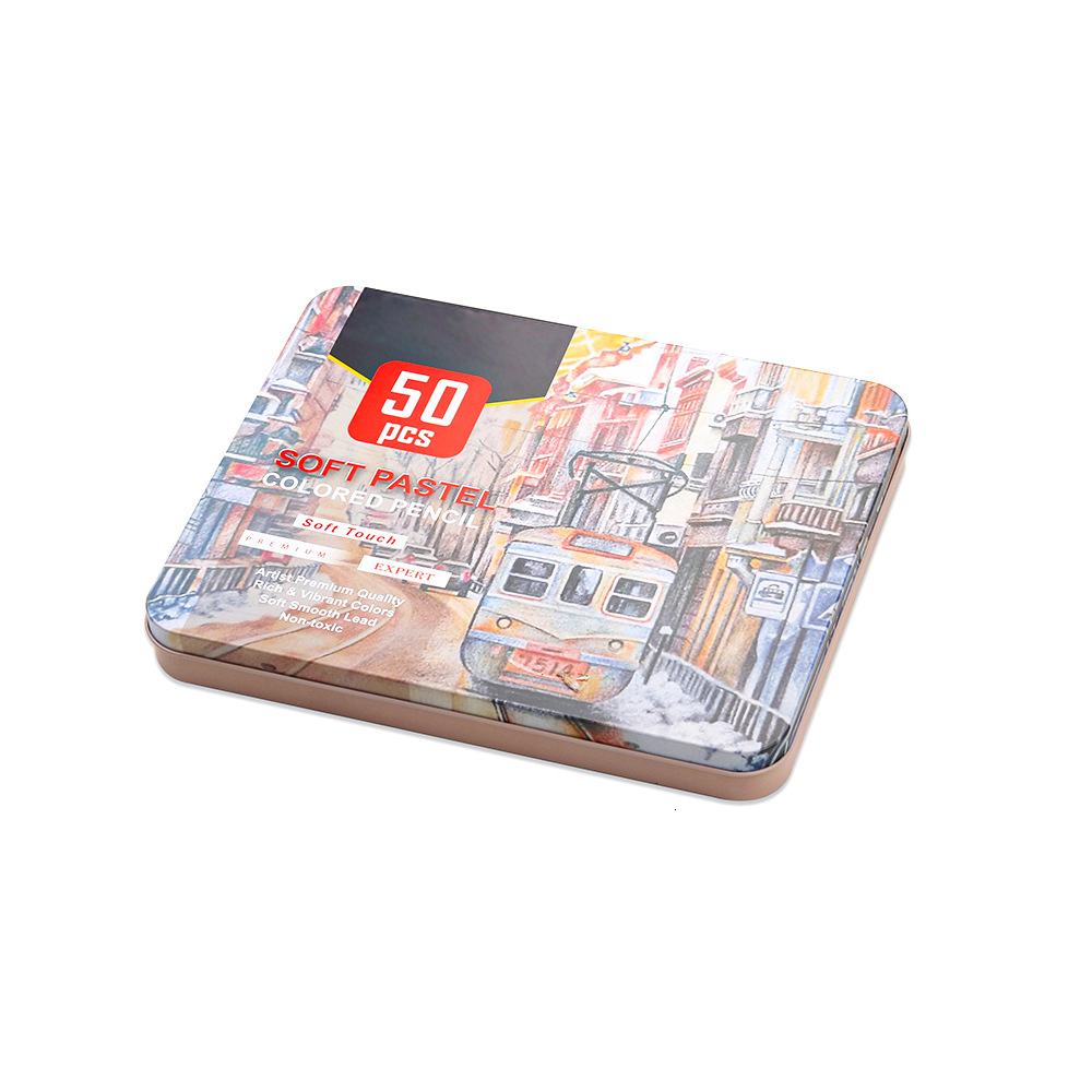 Pencils Xsyoo Premium 50pcs Soft Pastel Colored Pencil Set Wood Skin Color Drawing Sketch Kit For Artist Writing 230627