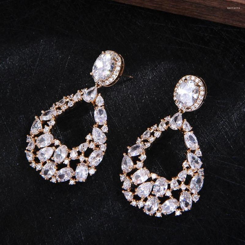 Dangle Earrings Brand Fashion Luxury Water Drop Full Cubic Zirconia Pave Wedding Earring For Women E10049 
Dangle Earrings Brand Fashion Luxury Water Drop Full Cubic Zirconia Pave Wedding Earring For Women E10049