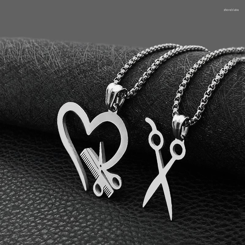 Pendant Necklaces Scissors Haircut Barber Men Pendants Chain Stainless Steel Heart Love Razor Blade Necklace Jewelry Creativity Gift
Pendant Necklaces Scissors Haircut Barber Men Pendants Chain Stainless Steel Heart Love Razor Blade Necklace Jewelry Creativity Gift