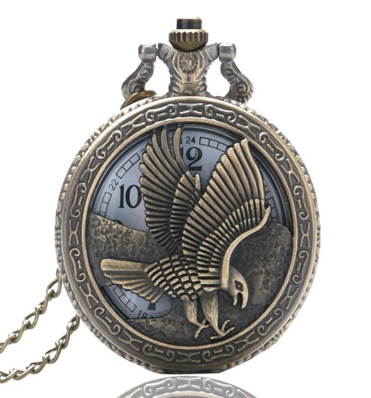 ViVintage 3D Flying Eagle Cover Quartz Pocket Watch Bronze Hawk Wing Necklace Chain Clock Souvenir Gifts for Men Women8944276
ViVintage 3D Flying Eagle Cover Quartz Pocket Watch Bronze Hawk Wing Necklace Chain Clock Souvenir Gifts for Men Women8944276