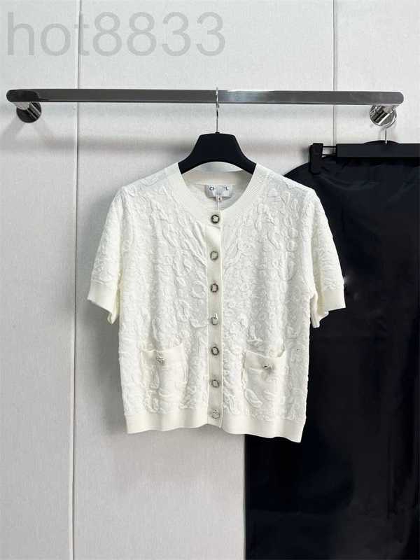 Women's Knits & Tees Designer Summer New Style Elegant and Fashion Versatile Leopard Jacquard Short Sleeve Cardigan Knitwear for Women DQCI, White3
Women's Knits & Tees Designer Summer New Style Elegant and Fashion Versatile Leopard Jacquard Short Sleeve Cardigan Knitwear for Women DQCI, White3