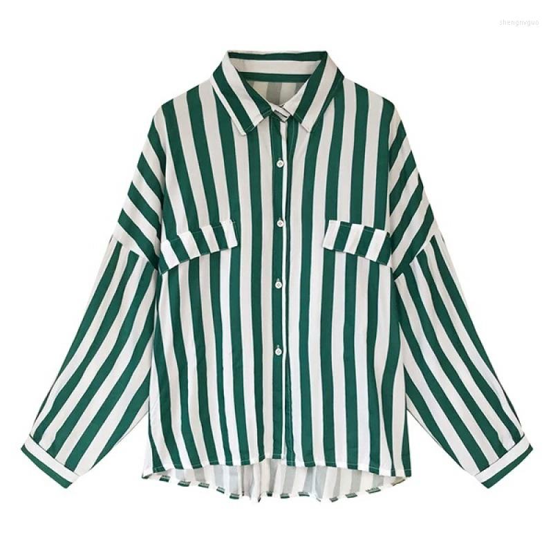Women' Blouses Chiffon Shirt Female Fashion Woman Blouse 2023 Loose Large Size Bf Striped Long-sleeved Top Thin Coat Women, Green
Women' Blouses Chiffon Shirt Female Fashion Woman Blouse 2023 Loose Large Size Bf Striped Long-sleeved Top Thin Coat Women, Green