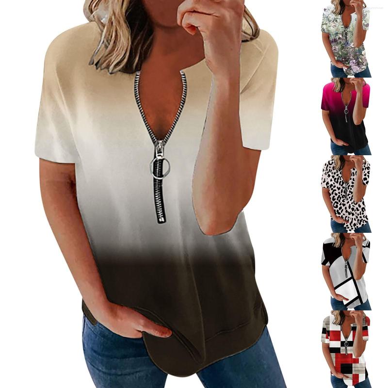 Women' T Shirts Women Casual Geometry Print Zipper Shirt Blouse Short Sleeve Loose Pullover Top Womens Workout Athletic, Black
Women' T Shirts Women Casual Geometry Print Zipper Shirt Blouse Short Sleeve Loose Pullover Top Womens Workout Athletic, Black