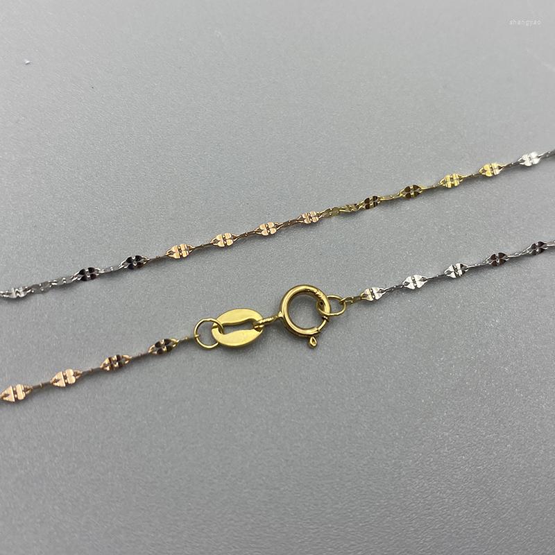 Chains High Luster Au750 Pure Gold Women Ladies Girl DIY Jewelry 16inch 18inch Multi Color Clip18K Necklace Clavicle Chain
Chains High Luster Au750 Pure Gold Women Ladies Girl DIY Jewelry 16inch 18inch Multi Color Clip18K Necklace Clavicle Chain