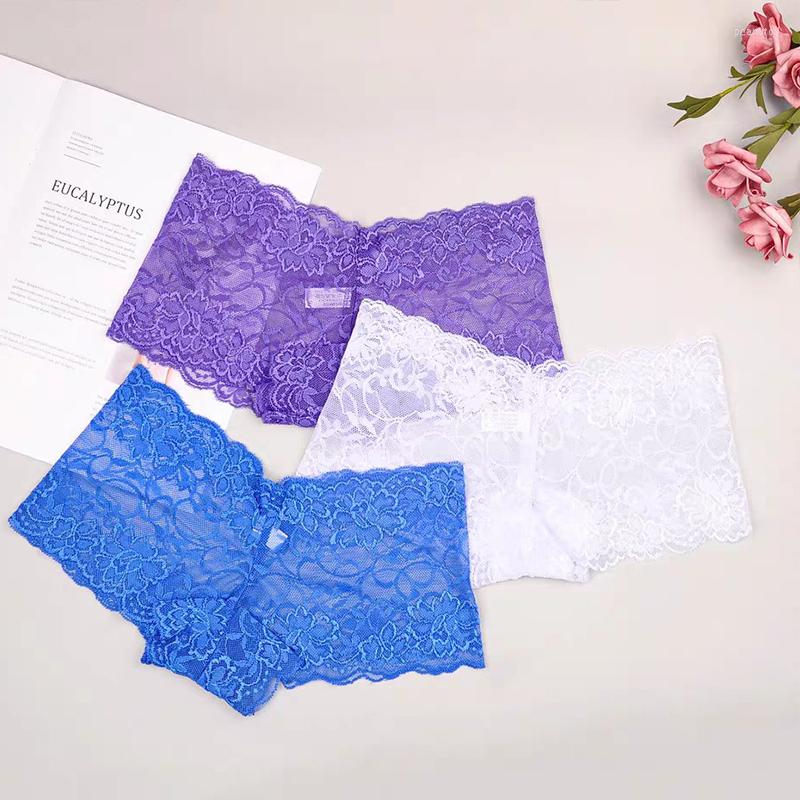 Women's Panties 3Pcs Sexy Lace Solid Boxers Hollow Full Transparent Shorts Cotton Crotch Breathable Low-waist Nude Intimate Lingerie, White purple blue
Women's Panties 3Pcs Sexy Lace Solid Boxers Hollow Full Transparent Shorts Cotton Crotch Breathable Low-waist Nude Intimate Lingerie, White purple blue