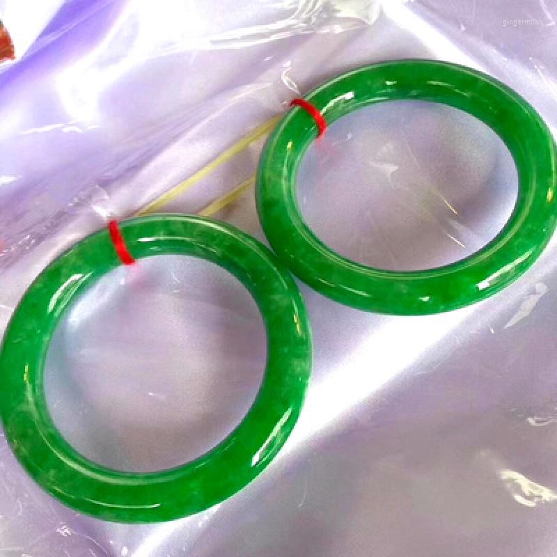 Bangle Send Certificate Emerald Burmese Jadeite Women Genuine Natural Green Round Bar Real Jade Bangles Bracelet Girlfriend Gift
Bangle Send Certificate Emerald Burmese Jadeite Women Genuine Natural Green Round Bar Real Jade Bangles Bracelet Girlfriend Gift
