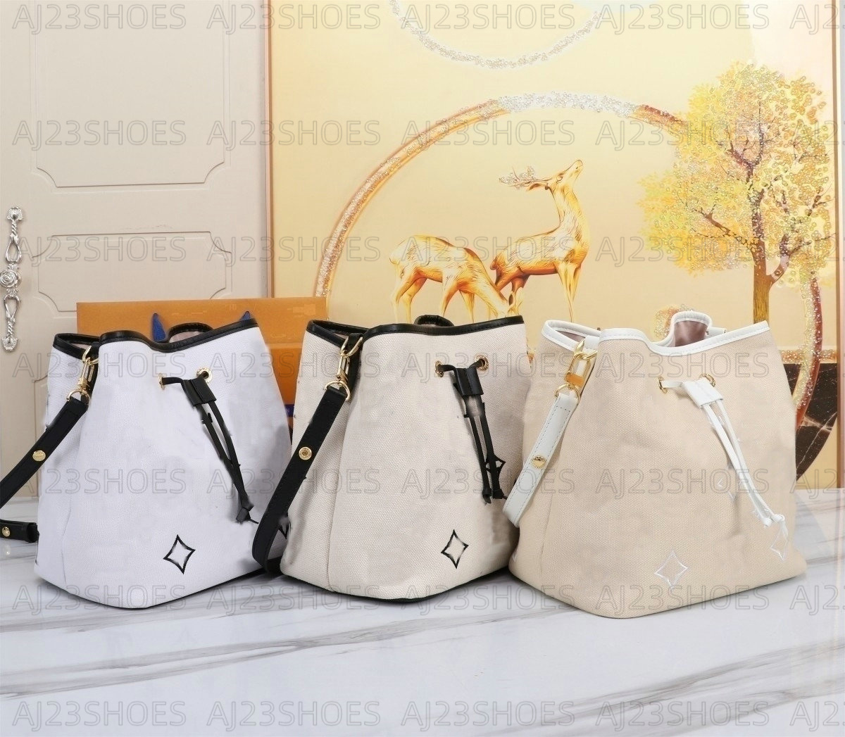 Woven Neonoe MM Bucket Bag M23080 Summer By The Pool Designer Drawstring Bags Seaside Holiday Shouler Bag Raffia-like cotton Embroidered Monograms Crossbody bags, 01
Woven Neonoe MM Bucket Bag M23080 Summer By The Pool Designer Drawstring Bags Seaside Holiday Shouler Bag Raffia-like cotton Embroidered Monograms Crossbody bags, 01
