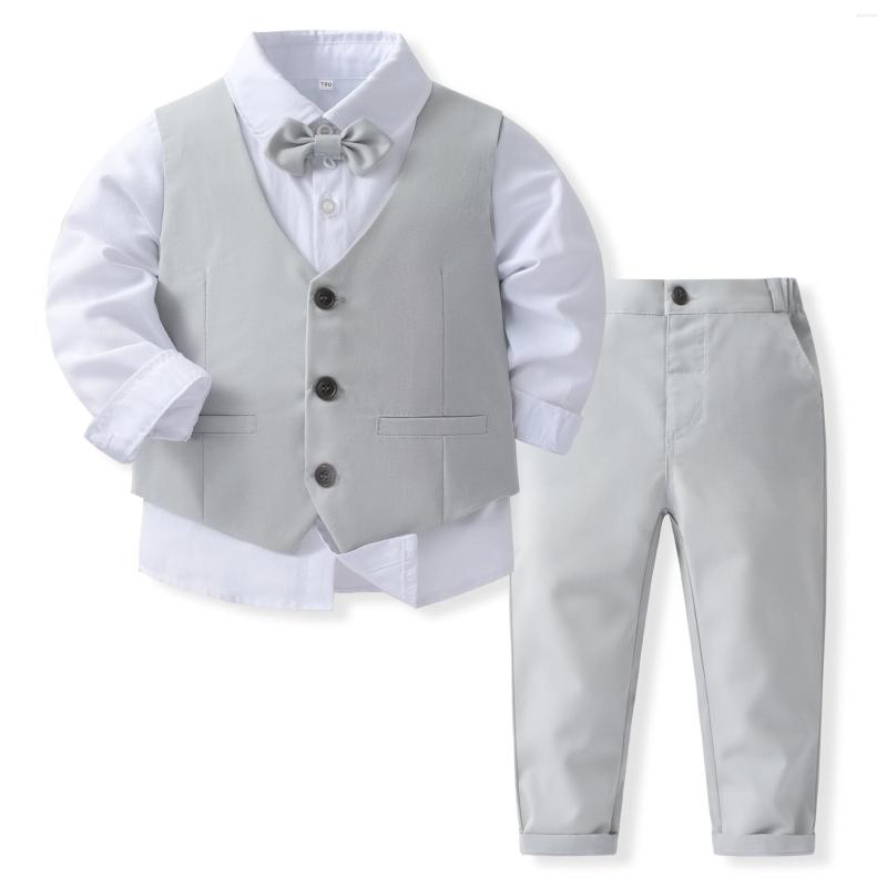 Clothing Sets Children Boutique Set 1 2 3 4 5 Years Boys Birthday Outfits Grey Gentleman Wearing Long Sleeve Vest Suits Kid Costume, As show
Clothing Sets Children Boutique Set 1 2 3 4 5 Years Boys Birthday Outfits Grey Gentleman Wearing Long Sleeve Vest Suits Kid Costume, As show