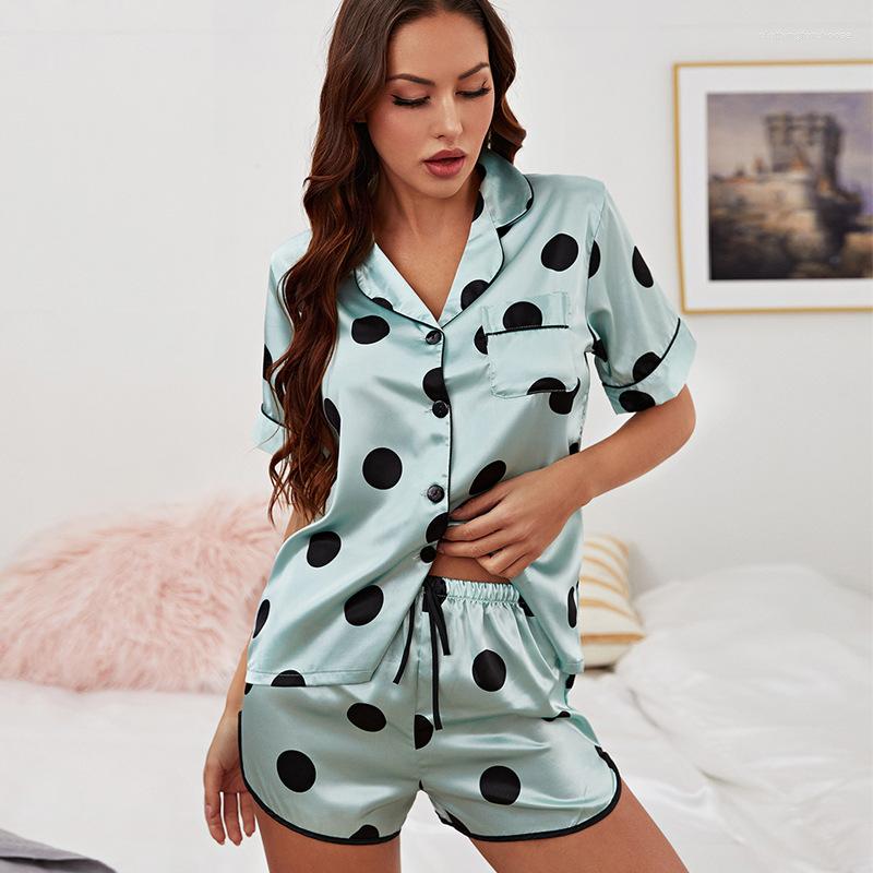 Women' Sleepwear Women' Pajamas For Girls Home Suit Pyjamas Satin Femme Sweet Cute Lounge Set Print Polka Dot Pijamas Mujer Nightgown, Champagne
Women' Sleepwear Women' Pajamas For Girls Home Suit Pyjamas Satin Femme Sweet Cute Lounge Set Print Polka Dot Pijamas Mujer Nightgown, Champagne