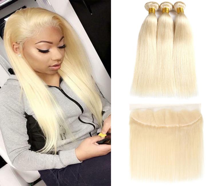 9A Brazilian Virgin Hair 613 Blond 3 Bundles with 134 Frontal Closure Top Lace Frontal and Bundles Silk Straight Hair Bundles an6035123, Blonde
9A Brazilian Virgin Hair 613 Blond 3 Bundles with 134 Frontal Closure Top Lace Frontal and Bundles Silk Straight Hair Bundles an6035123, Blonde