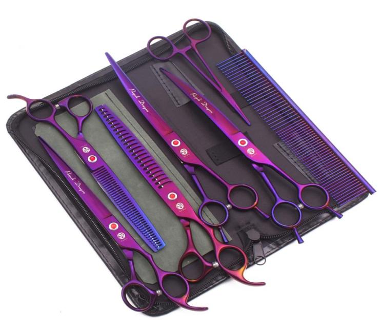 Hair Scissors Purple Dragon 8 Inch Dog Grooming Scissors Thinning Shears Professional Cat Pet Scissors Hair Cutting High Quality Z7151032
Hair Scissors Purple Dragon 8 Inch Dog Grooming Scissors Thinning Shears Professional Cat Pet Scissors Hair Cutting High Quality Z7151032
