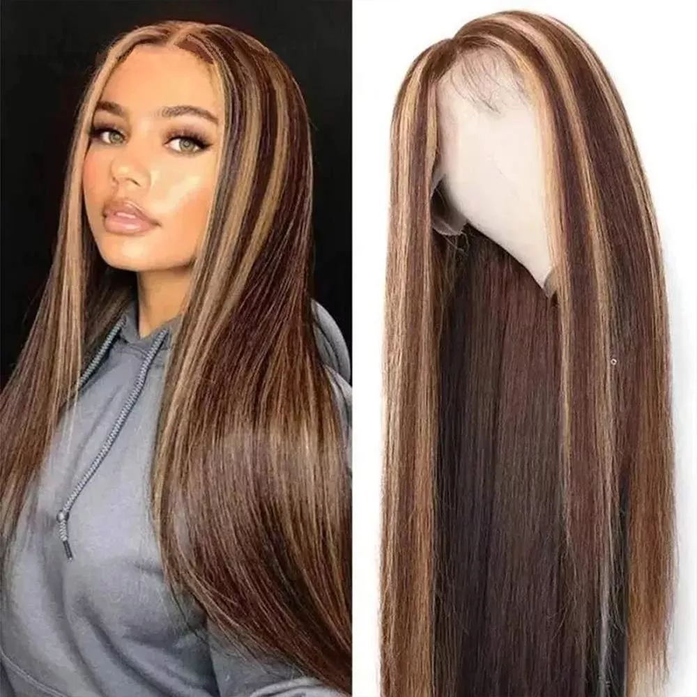 New Design 100% Virgin Brazilian Human Hair Frontal Wig 26 Inch Highlight Wigs Ombre Piano Color Hd Lace Front Wigs, Brown
New Design 100% Virgin Brazilian Human Hair Frontal Wig 26 Inch Highlight Wigs Ombre Piano Color Hd Lace Front Wigs, Brown