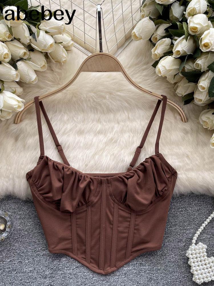 Women's Tanks 2023 Backless Slim Sling Tank Tops Women V Neck Elastic Waist Strap Bow Sweet Top Ladies Short Sexy Camisole, Dark brown
Women's Tanks 2023 Backless Slim Sling Tank Tops Women V Neck Elastic Waist Strap Bow Sweet Top Ladies Short Sexy Camisole, Dark brown