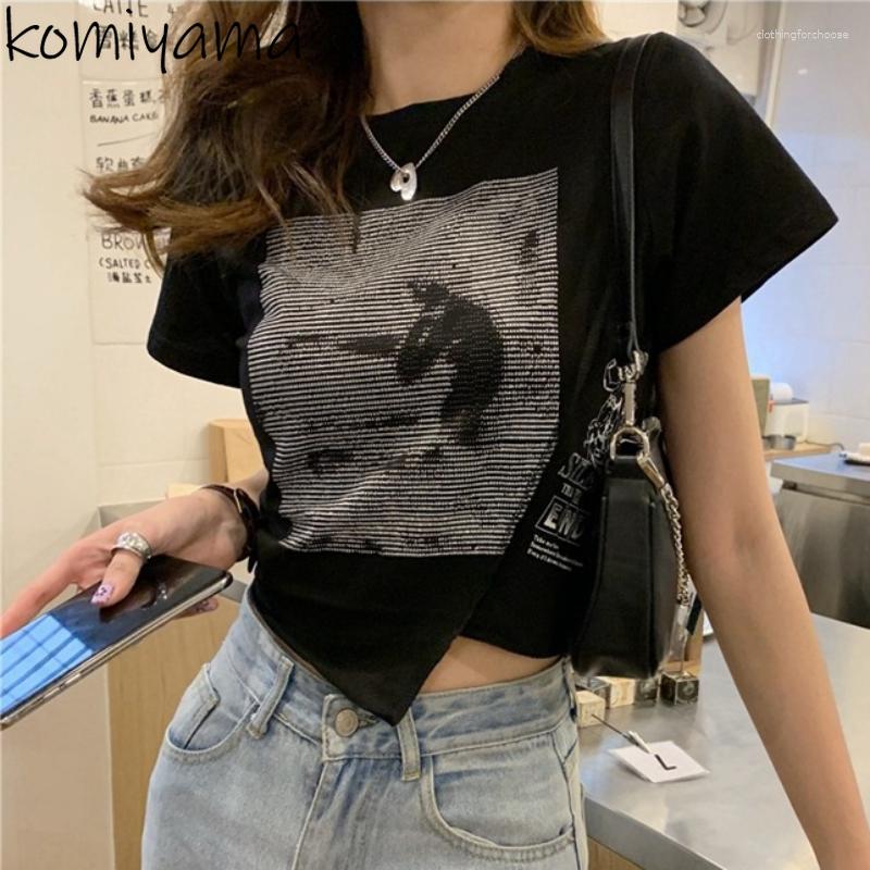 Women' T Shirts Komiyama Irregular Print Crop Tops Fashion Ins O Neck Short Sleeve Y2k Tees Feminino Sexy Shirt Summer 2023 Ropa Mujer, Black
Women' T Shirts Komiyama Irregular Print Crop Tops Fashion Ins O Neck Short Sleeve Y2k Tees Feminino Sexy Shirt Summer 2023 Ropa Mujer, Black