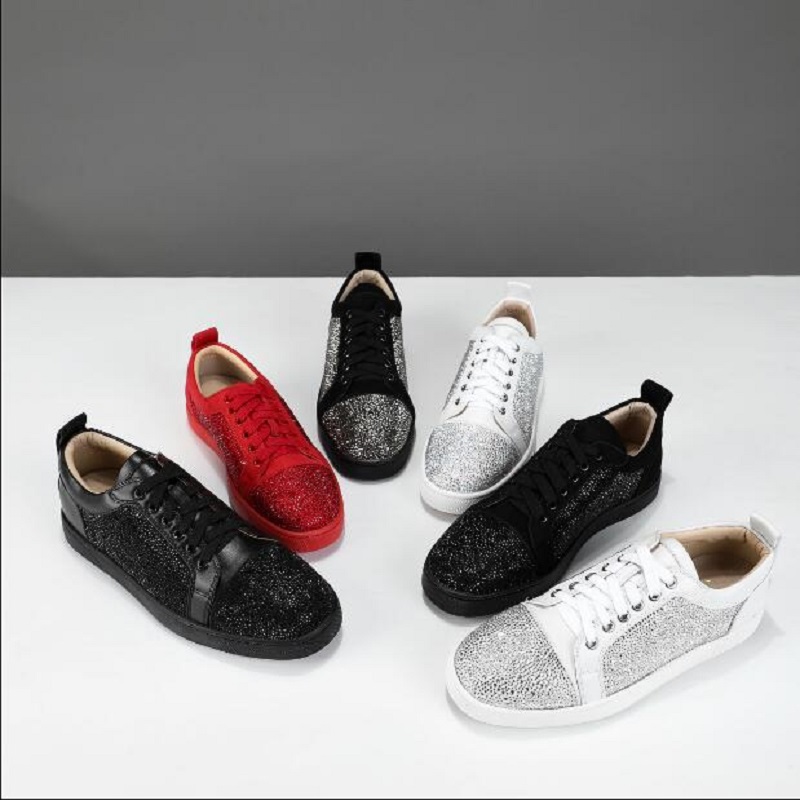 Designer Luxury Rhinestone Leather Lace-up Shoes Tide Brand Shoes Nightclub Men's Shoes Low-top Lovers Shoes 1AA2, White
Designer Luxury Rhinestone Leather Lace-up Shoes Tide Brand Shoes Nightclub Men's Shoes Low-top Lovers Shoes 1AA2, White
