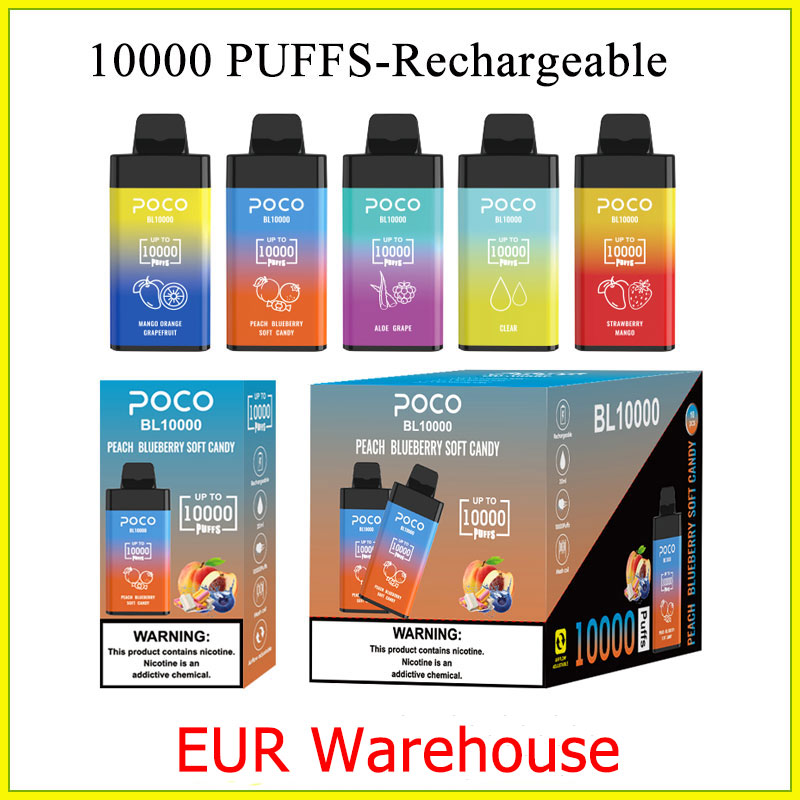 POCO BL 10000 puffs Electronic Cigarette Disposable pen with rechargeable 650mah Vape Pen battery and 20ml cartridge pod Germany warehouse
POCO BL 10000 puffs Electronic Cigarette Disposable pen with rechargeable 650mah Vape Pen battery and 20ml cartridge pod Germany warehouse