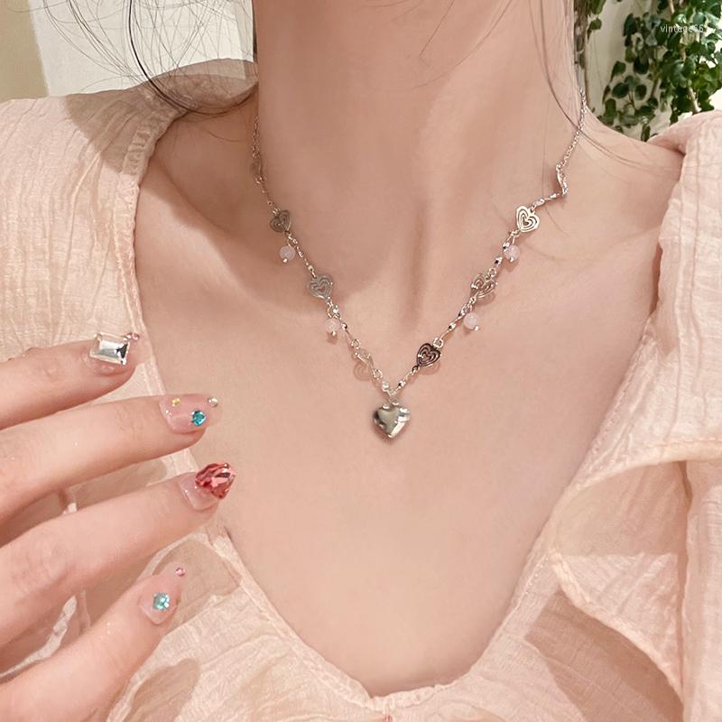 Pendant Necklaces Harajuku Fashion Love Heart For Women Silver Color Stainless Steel Choker Necklace Y2k Jewelry Charm Gift
Pendant Necklaces Harajuku Fashion Love Heart For Women Silver Color Stainless Steel Choker Necklace Y2k Jewelry Charm Gift