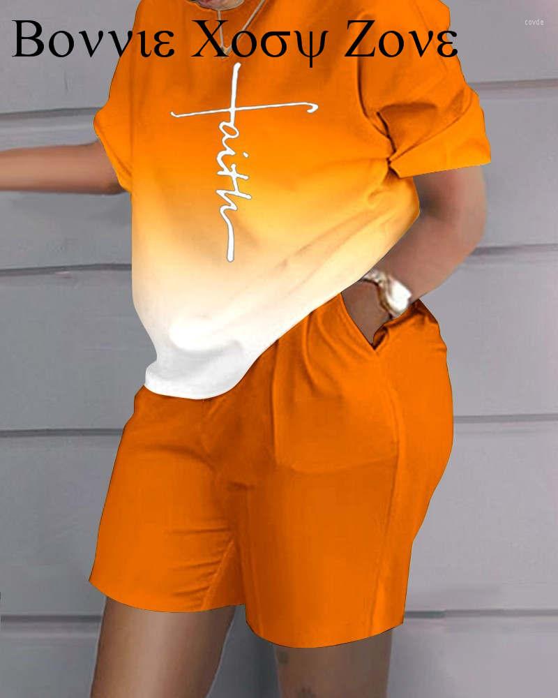 Women's Sleepwear Women Summer Short Sleeve Faith Letter Casual Top & Pocket Design Shorts Set
Women's Sleepwear Women Summer Short Sleeve Faith Letter Casual Top & Pocket Design Shorts Set