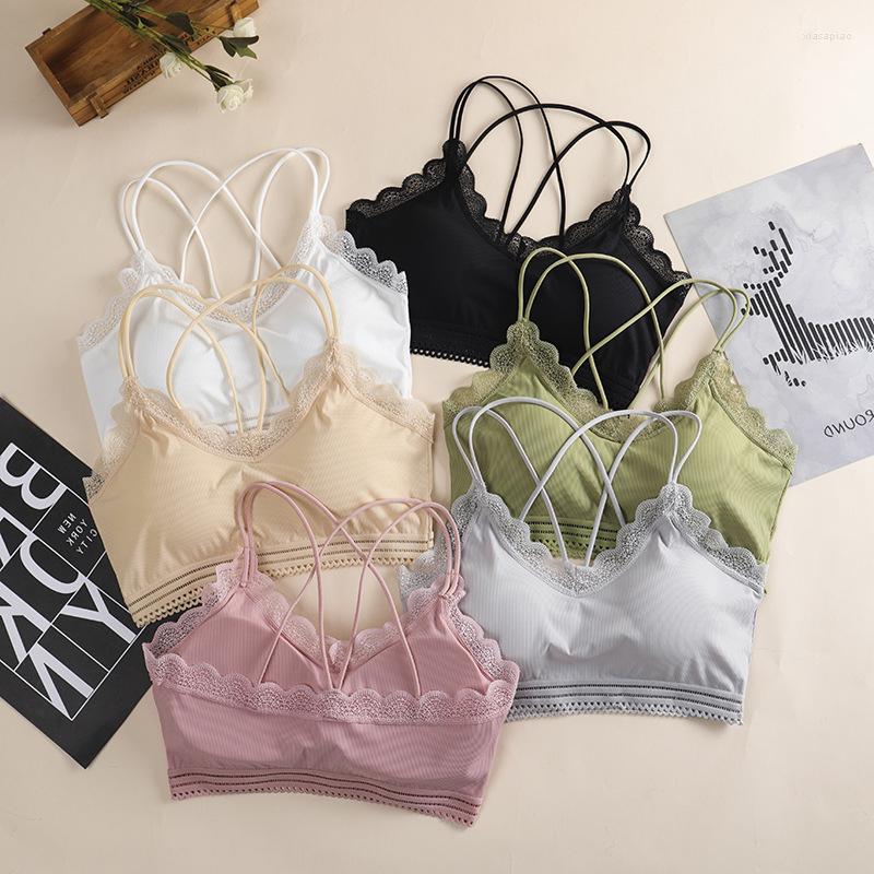 Bras 2pcs Lace Bra Women Seamless Underwear Backless Vest Sexy Padded Bralette Female Intimates, Black
Bras 2pcs Lace Bra Women Seamless Underwear Backless Vest Sexy Padded Bralette Female Intimates, Black
