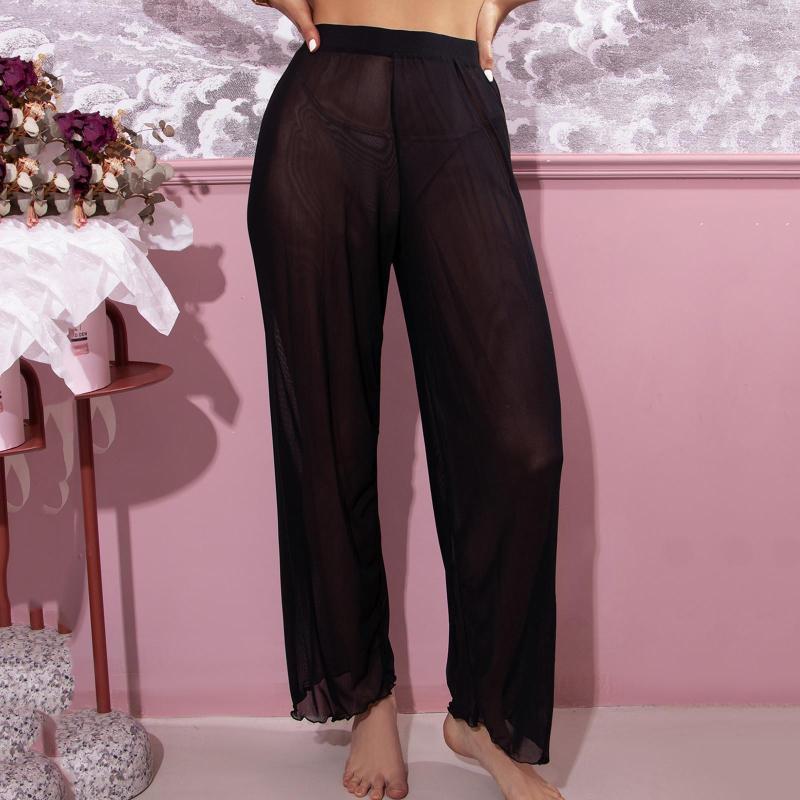 Women' Swimwear Women Mesh Ruffle Trim Cover Up Pant Beach Wrap Bikini Shiny Wraps Pants, Black
Women' Swimwear Women Mesh Ruffle Trim Cover Up Pant Beach Wrap Bikini Shiny Wraps Pants, Black
