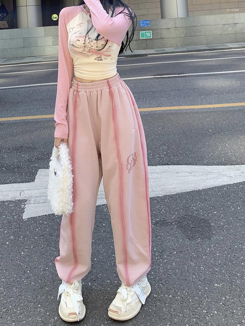 Women' Pants Pink Elastic Waist Sports Casual For Women' Wear In Spring High Loose Haren Wide Leg Leggings, Top
Women' Pants Pink Elastic Waist Sports Casual For Women' Wear In Spring High Loose Haren Wide Leg Leggings, Top
