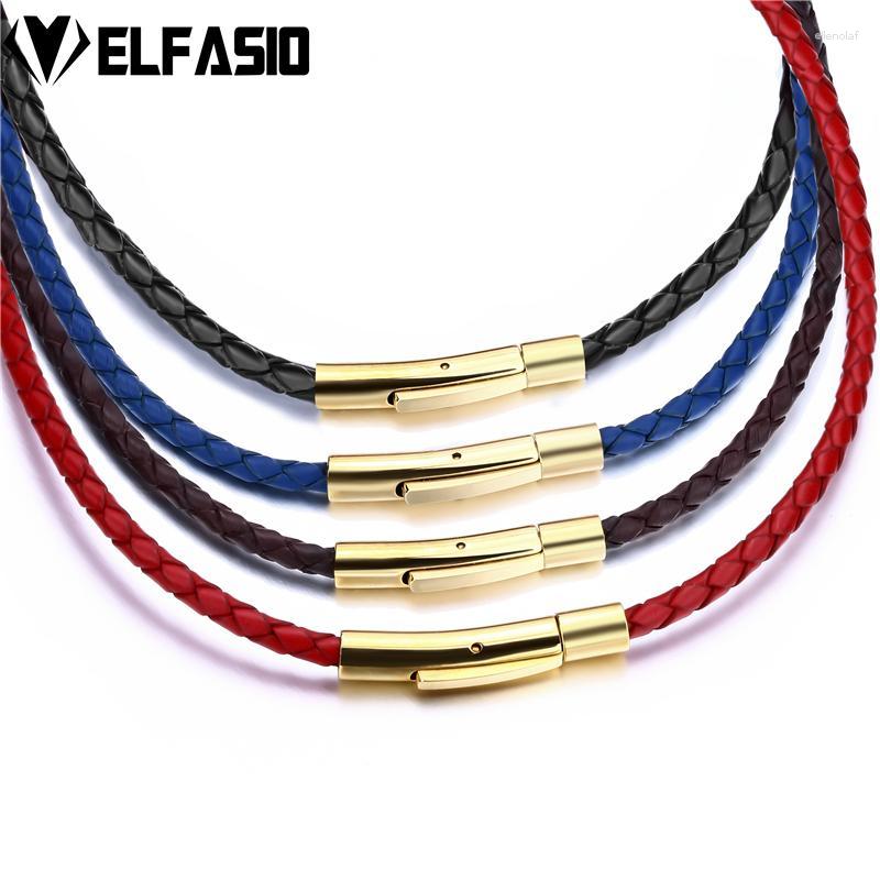Chains 3mm Leather Necklaces For Men Women Black/Red/Blue/Brown Choker Braided Genuine Necklace Cord Steel Magnetic ClaspChains Gord22
Chains 3mm Leather Necklaces For Men Women Black/Red/Blue/Brown Choker Braided Genuine Necklace Cord Steel Magnetic ClaspChains Gord22