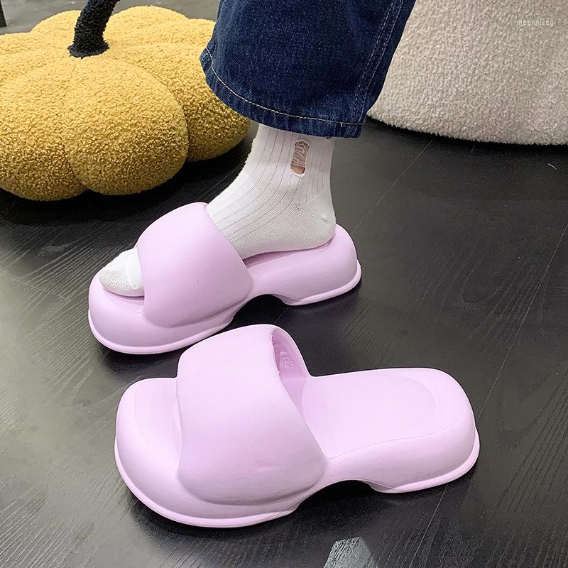 Slippers Women Indoor Street Bread Summer Platform Shoes For Female Thick Sole Solid Color Ladies Fashion Slides Girls Sandals, Purple
Slippers Women Indoor Street Bread Summer Platform Shoes For Female Thick Sole Solid Color Ladies Fashion Slides Girls Sandals, Purple