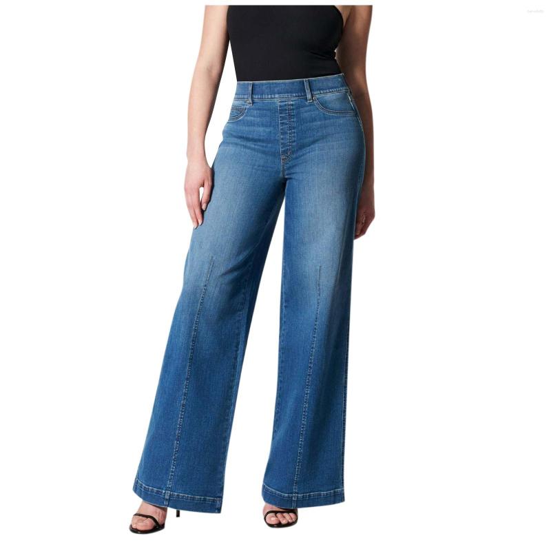 Women's Jeans Seamed Front Wide Leg Straight Women's Stylish Stretch Fit High Waist Baggy Vintage Indigo Lounge Pants, Blue
Women's Jeans Seamed Front Wide Leg Straight Women's Stylish Stretch Fit High Waist Baggy Vintage Indigo Lounge Pants, Blue