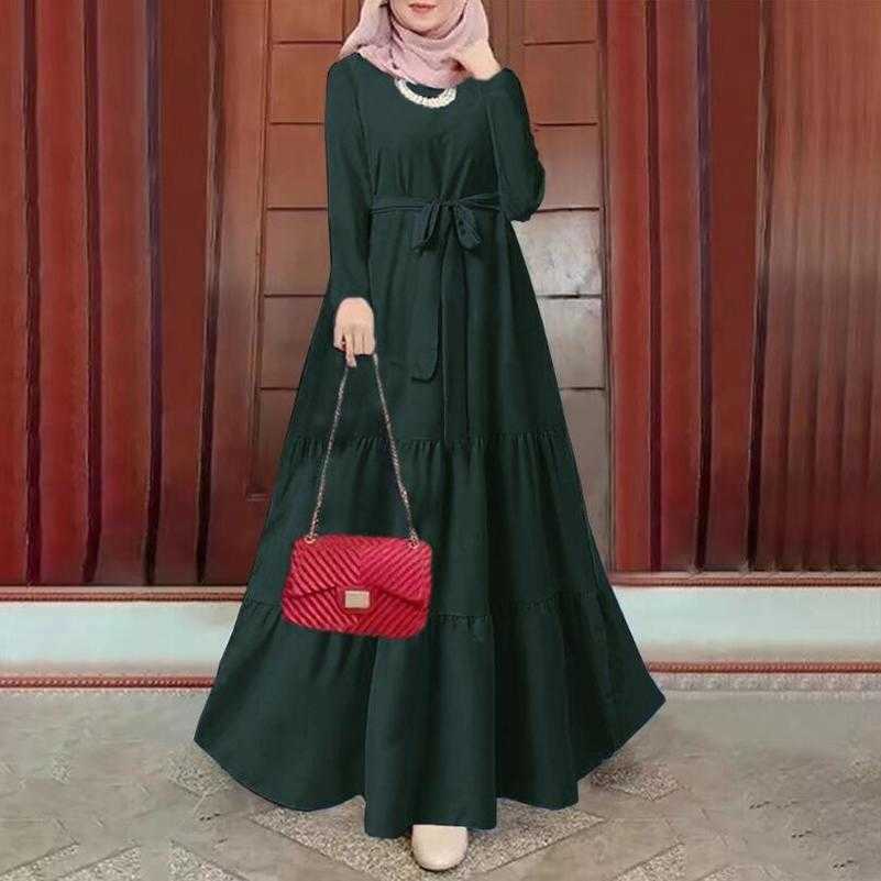 2310# New Muslim Women's Clean Color Long Sleeve Multi layered Splice Waist Ruffle Hem Women's Dress, Black
2310# New Muslim Women's Clean Color Long Sleeve Multi layered Splice Waist Ruffle Hem Women's Dress, Black