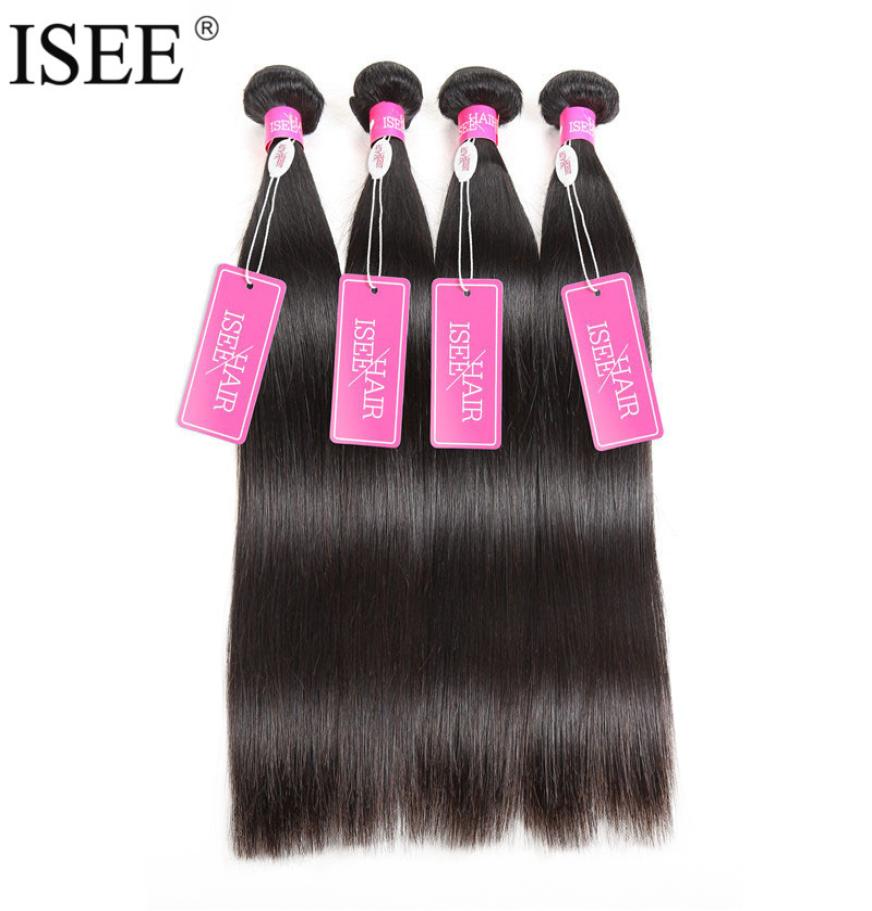 

ISEE HAIR Brazilian Virgin Hair Straight Human Bundles 100 Unprocessed 1 Piece Extension 1036 Inch Can Buy 4 Bundles9168433