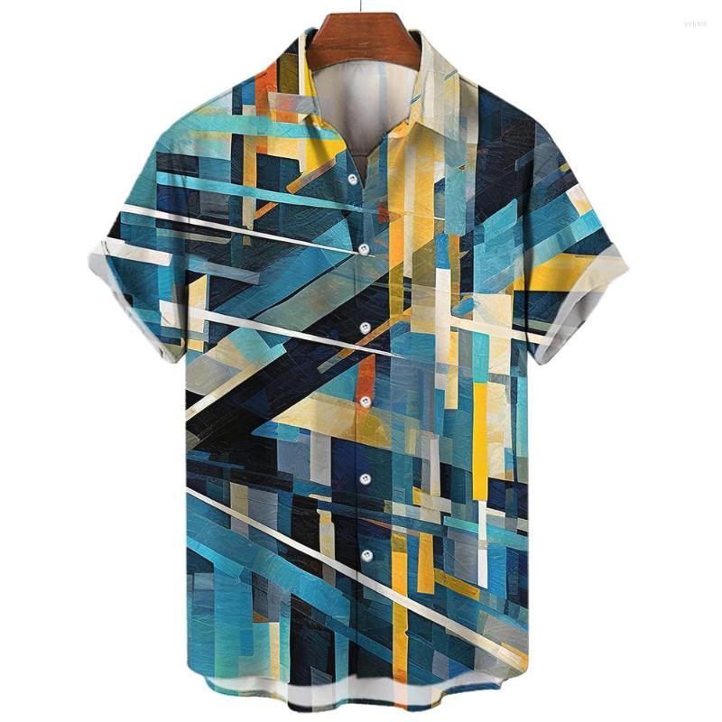 Men's Casual Shirts Summer Men's Shirt 3d Plaid Print Short-Sleeved Simple Hawaii T-Shirt For Men Fashion Lapel Tops Clothing, E01-dy11678
Men's Casual Shirts Summer Men's Shirt 3d Plaid Print Short-Sleeved Simple Hawaii T-Shirt For Men Fashion Lapel Tops Clothing, E01-dy11678