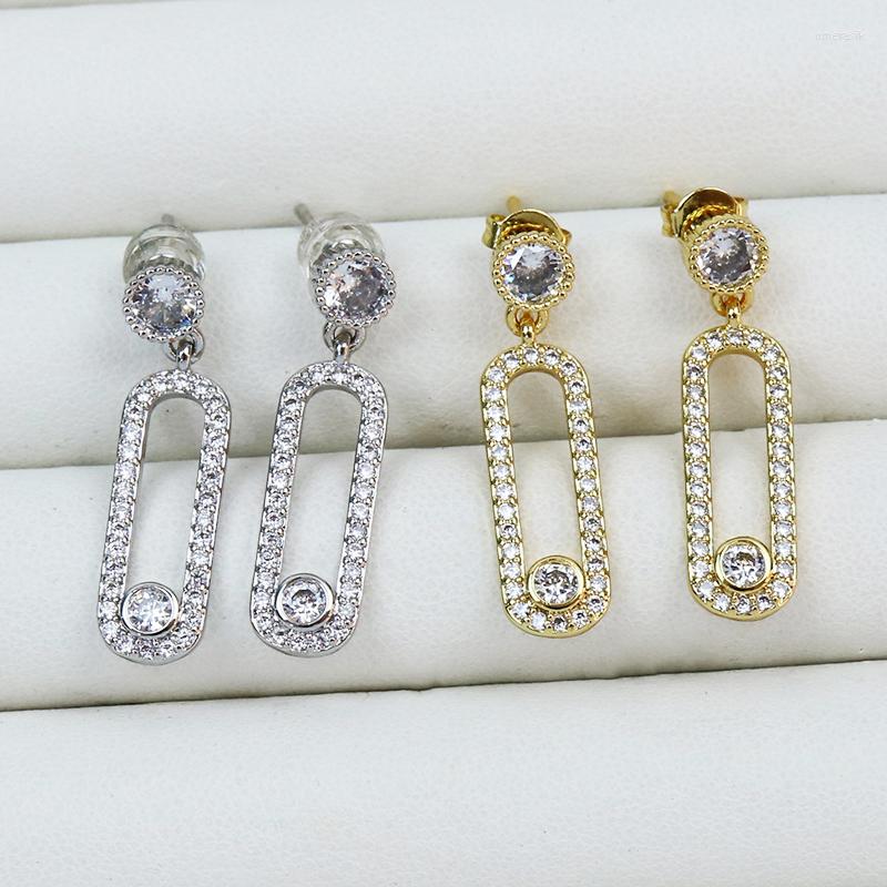 Dangle Earrings 5 Pairs Hoop Zirconia Geometric Women Gift Fashion Jewelry 30437