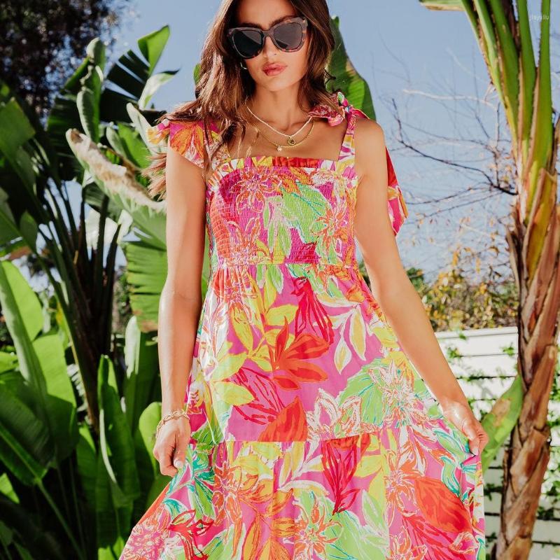 Casual Dresses 2023 Summer Print Strap Holiday Style Dress, Green
Casual Dresses 2023 Summer Print Strap Holiday Style Dress, Green