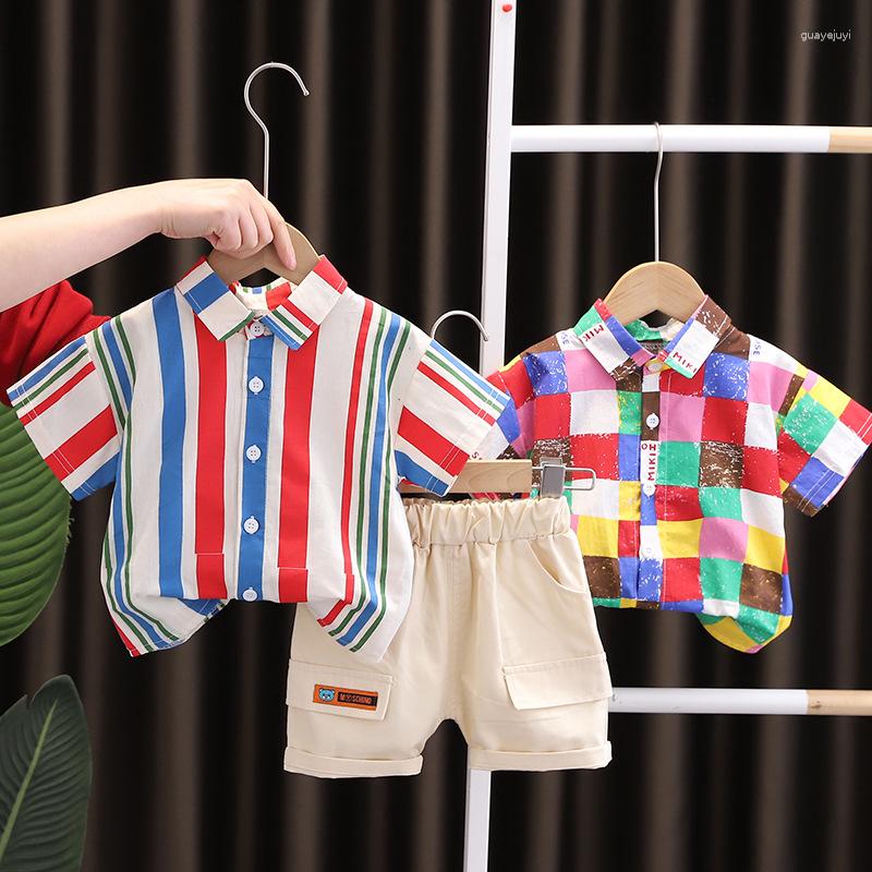 Clothing Sets Boys' Summer Set Trendy Children's Stripe Shirt Short Sleeve Two Piece Baby Fashion, Picture color
Clothing Sets Boys' Summer Set Trendy Children's Stripe Shirt Short Sleeve Two Piece Baby Fashion, Picture color