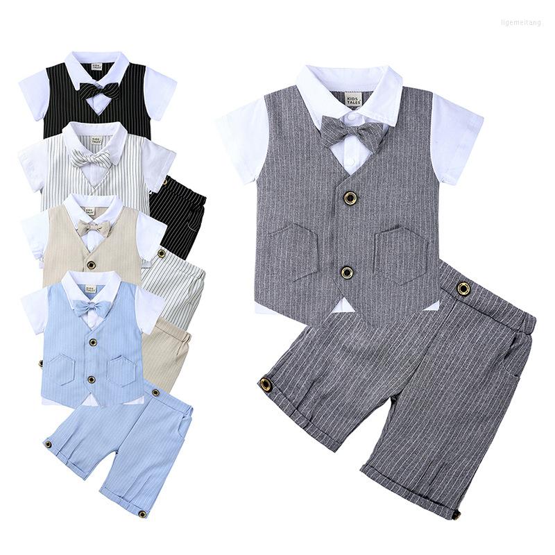Clothing Sets Children's Gentlemen's British Suit Summer Boy Short Sleeve 2-piece Vest Knitted Shirt Bow Tie, Xtz8355w 
Clothing Sets Children's Gentlemen's British Suit Summer Boy Short Sleeve 2-piece Vest Knitted Shirt Bow Tie, Xtz8355w