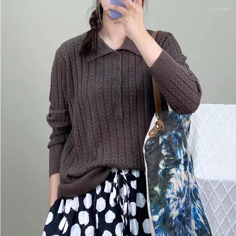 Women's Sweaters Fashion Turn Down Collar Button Pullover And Sweater Women Loose Long Sleeve Solid Color Twist Knitted Tops Autumn Pull, Green
Women's Sweaters Fashion Turn Down Collar Button Pullover And Sweater Women Loose Long Sleeve Solid Color Twist Knitted Tops Autumn Pull, Green