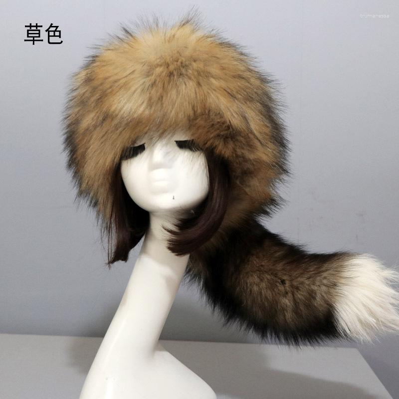 Berets Raccoon Fur Hat Women Winter Caps Multicolor Soft High Quality Fashion Warm Russian Mongolian With Tails
Berets Raccoon Fur Hat Women Winter Caps Multicolor Soft High Quality Fashion Warm Russian Mongolian With Tails